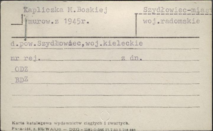 kapliczka Matki Boskiej, skan 1