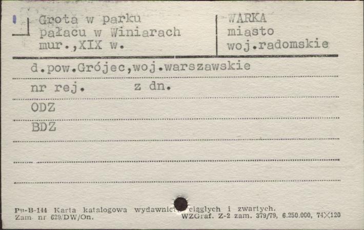 grota w parku w pałacu w Winiarach, skan 1