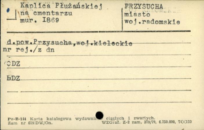 kaplica Płużańskiej na cmentarzu, skan 1