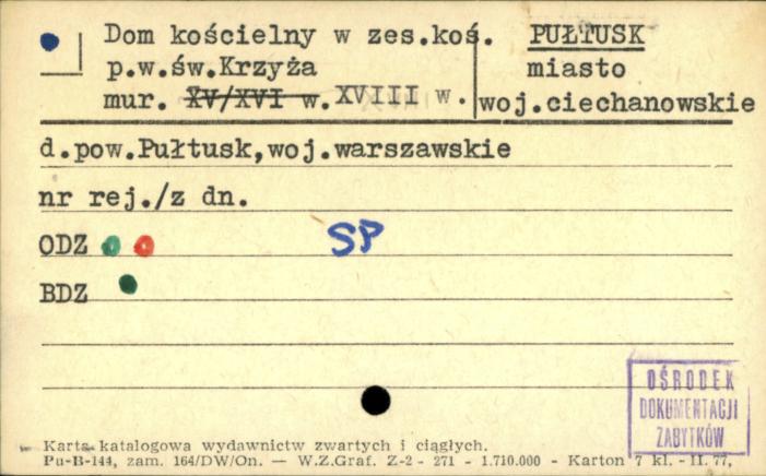 dom kościelny w zes. koś. pw. św. Krzyża, skan 1