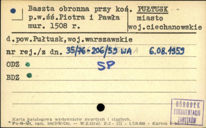 baszta przy kościele pw. śś. Piotra i Pawła, skan 1