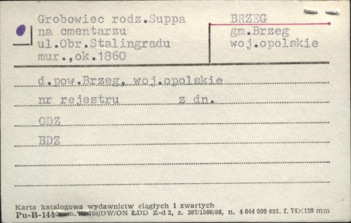 grobowiec rodz. Suppa na cmentarzu, skan 1