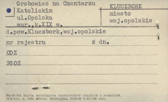 grobowiec na cmentarzu katolickim, skan 1
