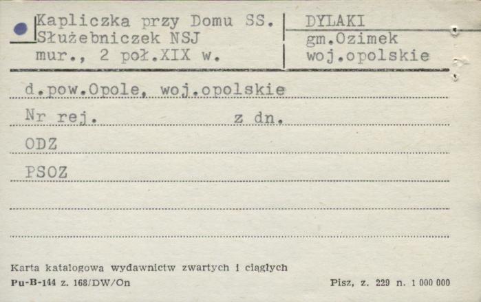 kapliczka przy domu służebniczek NSJ, skan 1