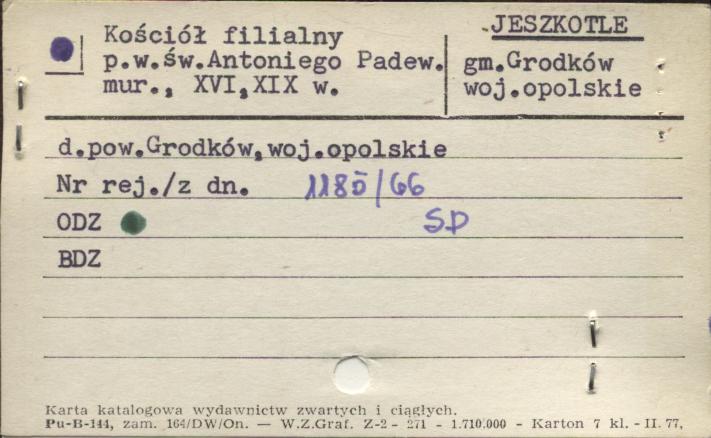 kościół filialny p. w. św. Antoniego Padew., skan 1