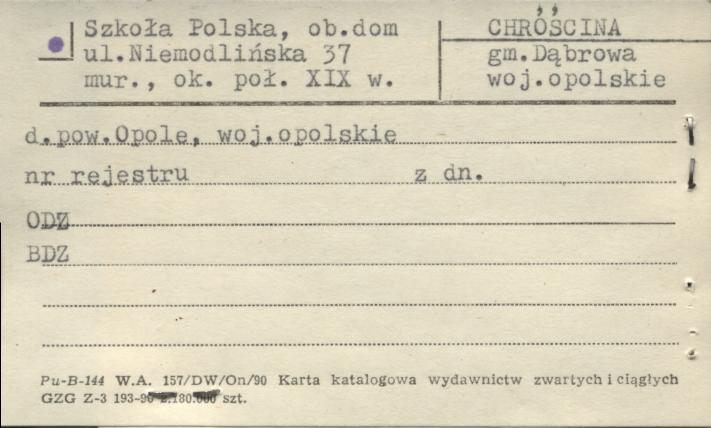 Szkoła Polska, ob. dom, skan 1