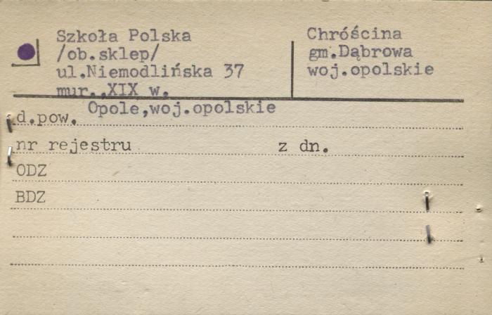 Szkoła Polska (ob. sklep), skan 1