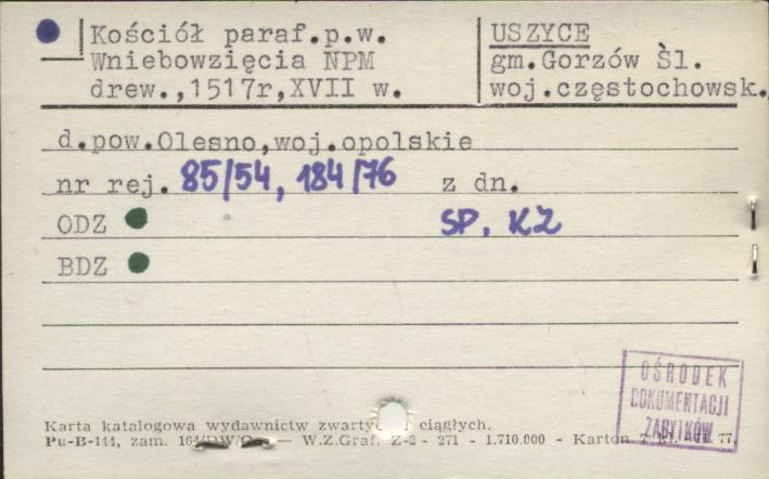 kościół paraf. p.w. Wniebowzięcia NPM, skan 1