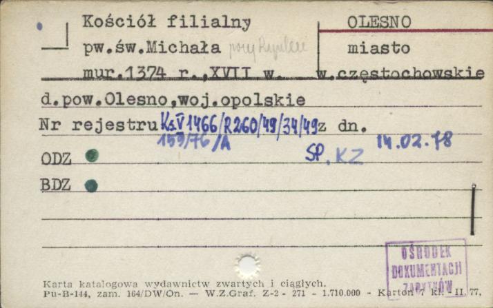 kościół filialny pw. św. Michała, skan 1