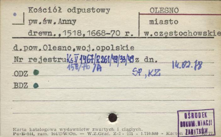 kościół odpustowy pw. św. Anny, skan 1
