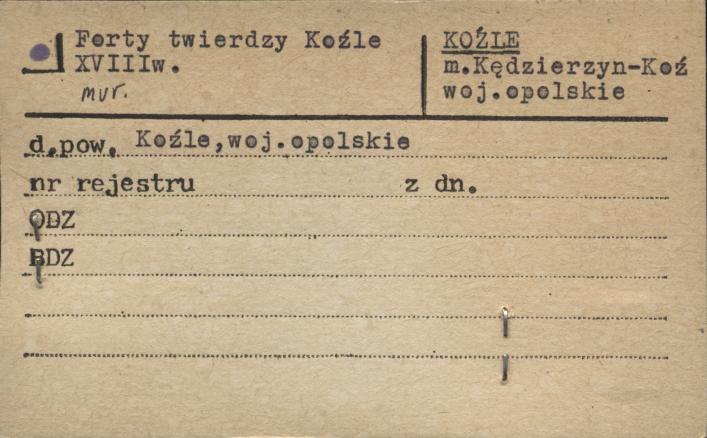 forty twierdzy Koźle, skan 1