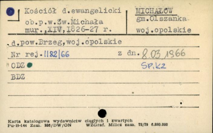 kościół ewangelicki, ob. kościół rzym.-kat. pw. św. Michała, skan 1