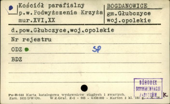 kościół parafialny pw. Podwyższenia Krzyża, skan 1