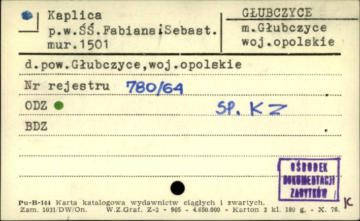 kaplica pw. śś. Fabiana i Sebast., skan 1