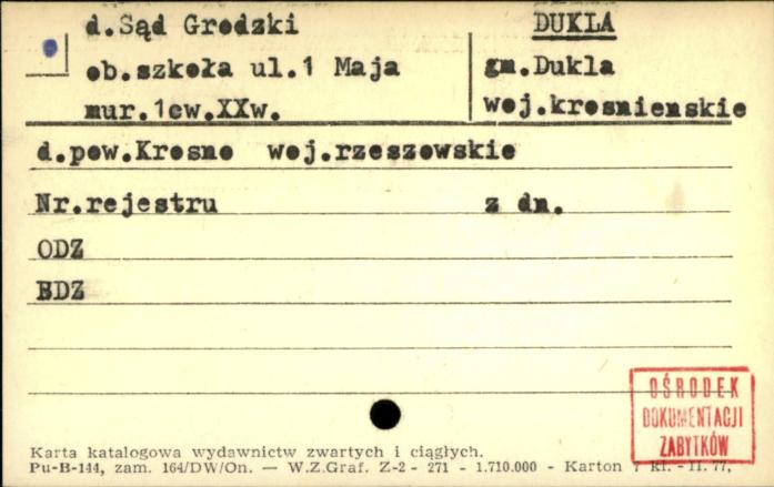 Sąd Grodzki, ob. szkoła, skan 1