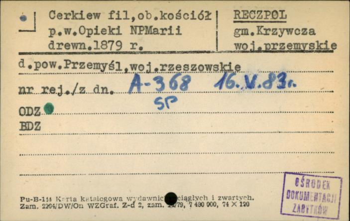 cerkiew fil. ob. kościół p.w. Opieki NP Marii, skan 1