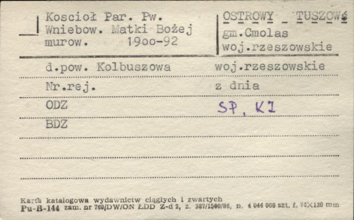kościół par. pw. Wniebow. Matki Bożej, skan 1