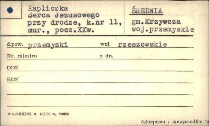 kapliczka Serca Jezusowego, skan 1