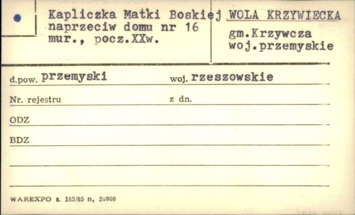 kapliczka Matki Boskiej, skan 1