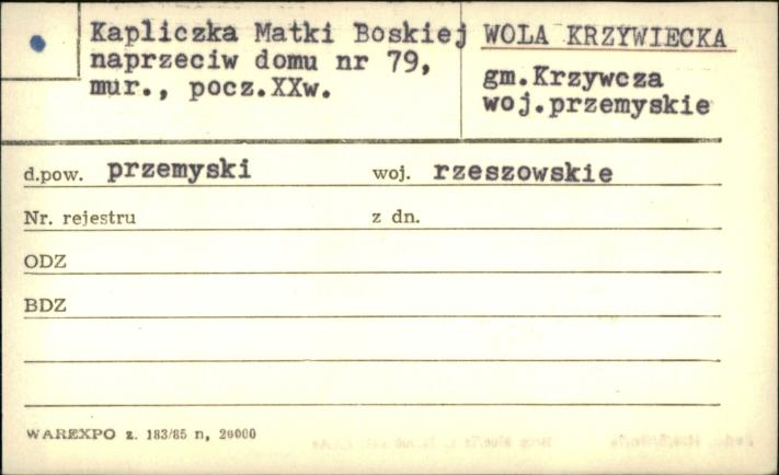 kapliczka Matki Boskiej, skan 1