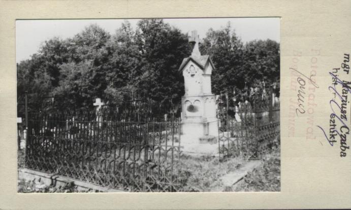 cmentarz parafialny - pomnik nagrobny rodziny Hubków, skan 2