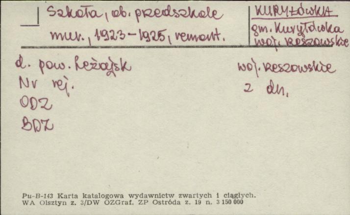 szkoła, ob. przedszkole, skan 1