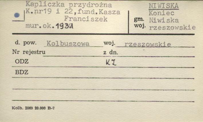 kapliczka przydrożna, skan 1