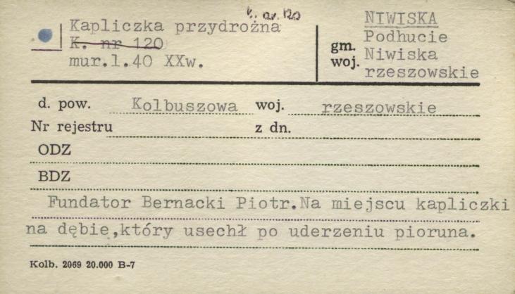 kapliczka przydrożna, skan 1