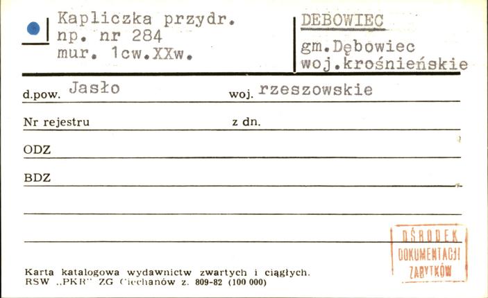 kapliczka przydrożna, skan 1