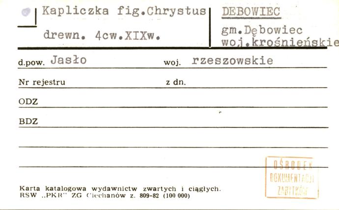 kapliczka z figurą Chrystusa, skan 1