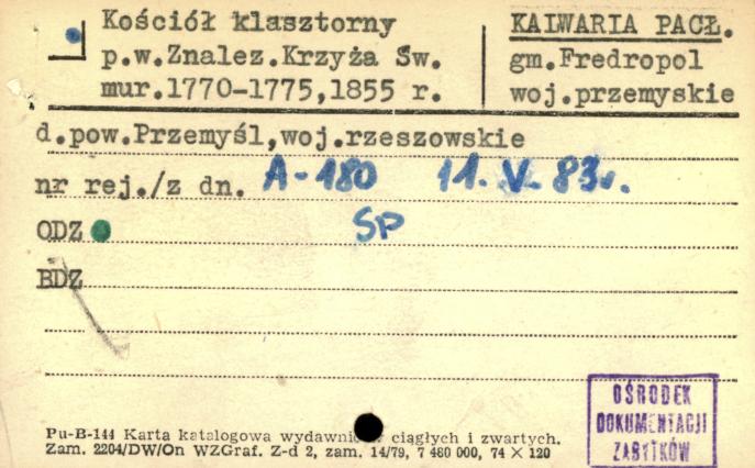 kościół franciszkanów pw. Znalezienia Krzyża Św., skan 1
