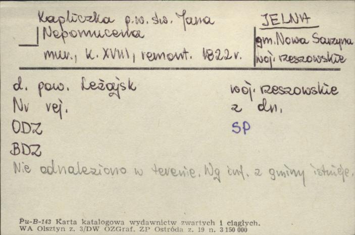 kapliczka św. Jana Nepomucena, skan 1