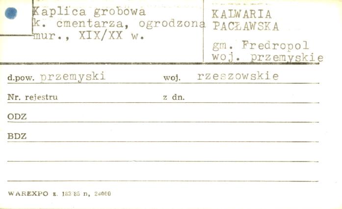 kaplica grobowa k. cmentarza, skan 1