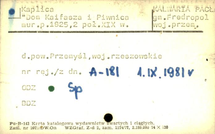 kaplica Dom Kaifasza i Piwnica, skan 2