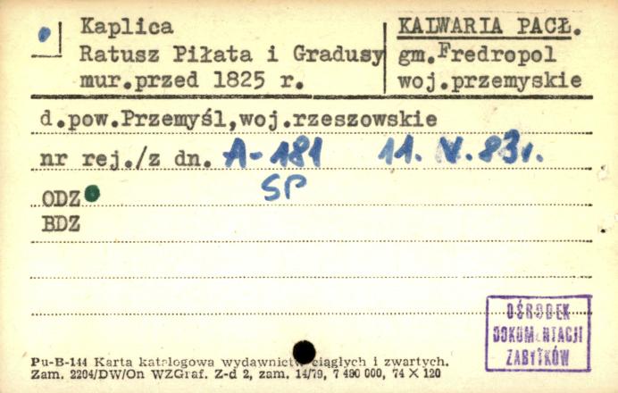 kaplica Ratusz Piłata i Gradusy, skan 1