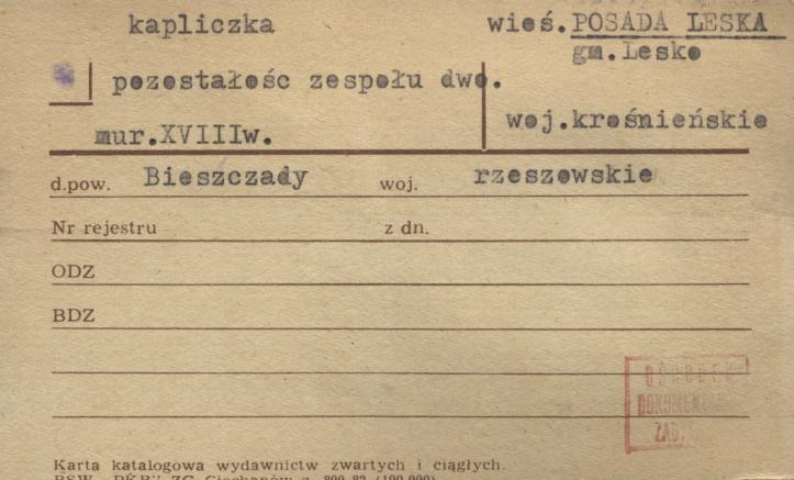 kapliczka, pozostałość zespołu dwo., skan 1