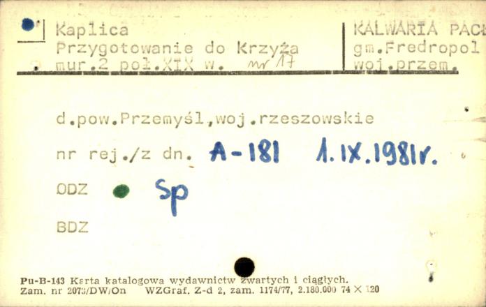 kaplica Przygotowanie do Krzyża, skan 2
