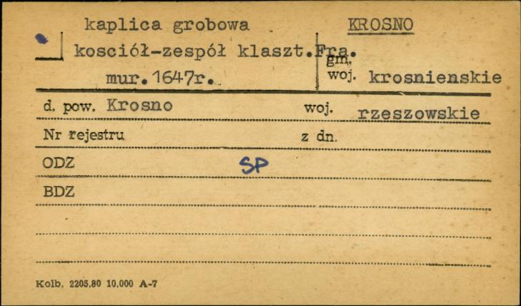 kaplica grobowa przy kościele - zespół klasztorny, skan 1
