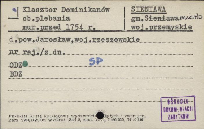 klasztor dominikanów, ob. plebania, skan 1