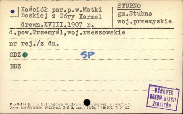 kościół par. p. w. Matki Boskiej z Góry Karmel, skan 1
