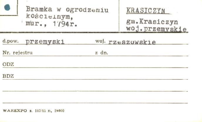 bramka w ogrodzeniu kościoła, skan 1