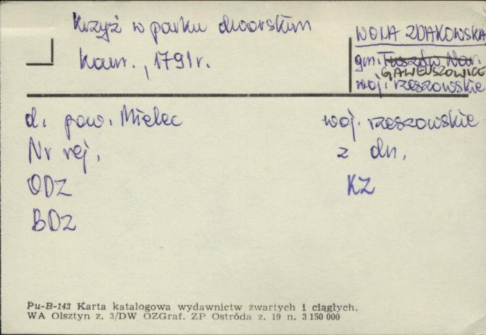 krzyż w parku dworskim, skan 1