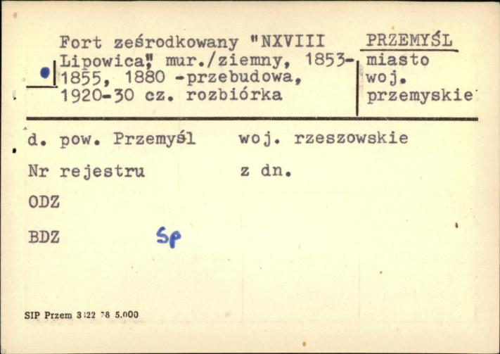 fort ześrodkowany N XVIII Lipowica, skan 2