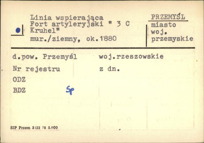 linia wspierająca fort artyleryjski 3 C Kruhel, skan 1