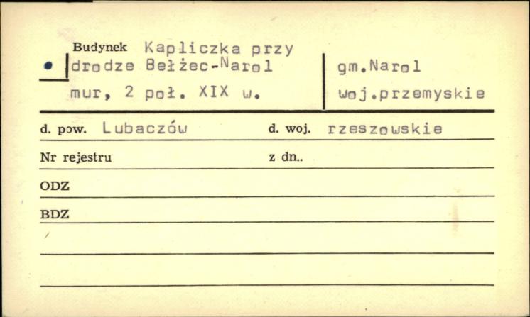 kapliczka przy drodze Bełżec-Narol, skan 1