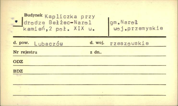 kapliczka przy drodze Bełżec-Narol, skan 1