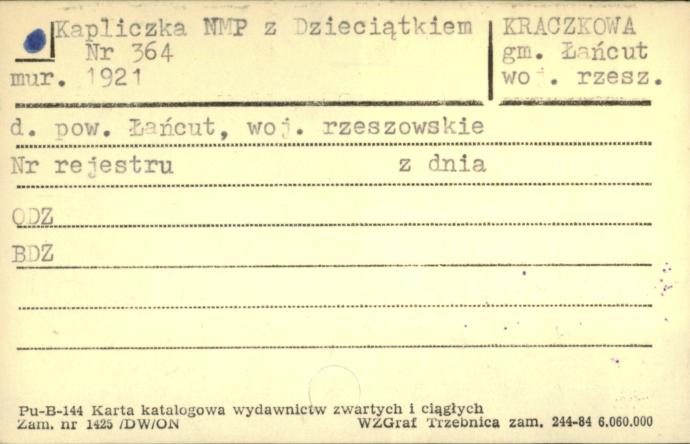 kapliczka NMP z dzieciątkiem, skan 1