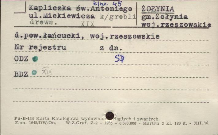 kapliczka św. Antoniego, skan 1