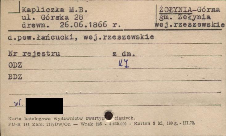 kapliczka Matki Boskiej, skan 1