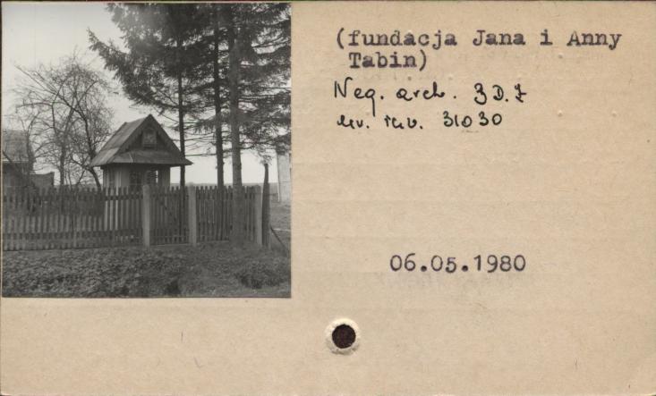 kapliczka Matki Boskiej, skan 2